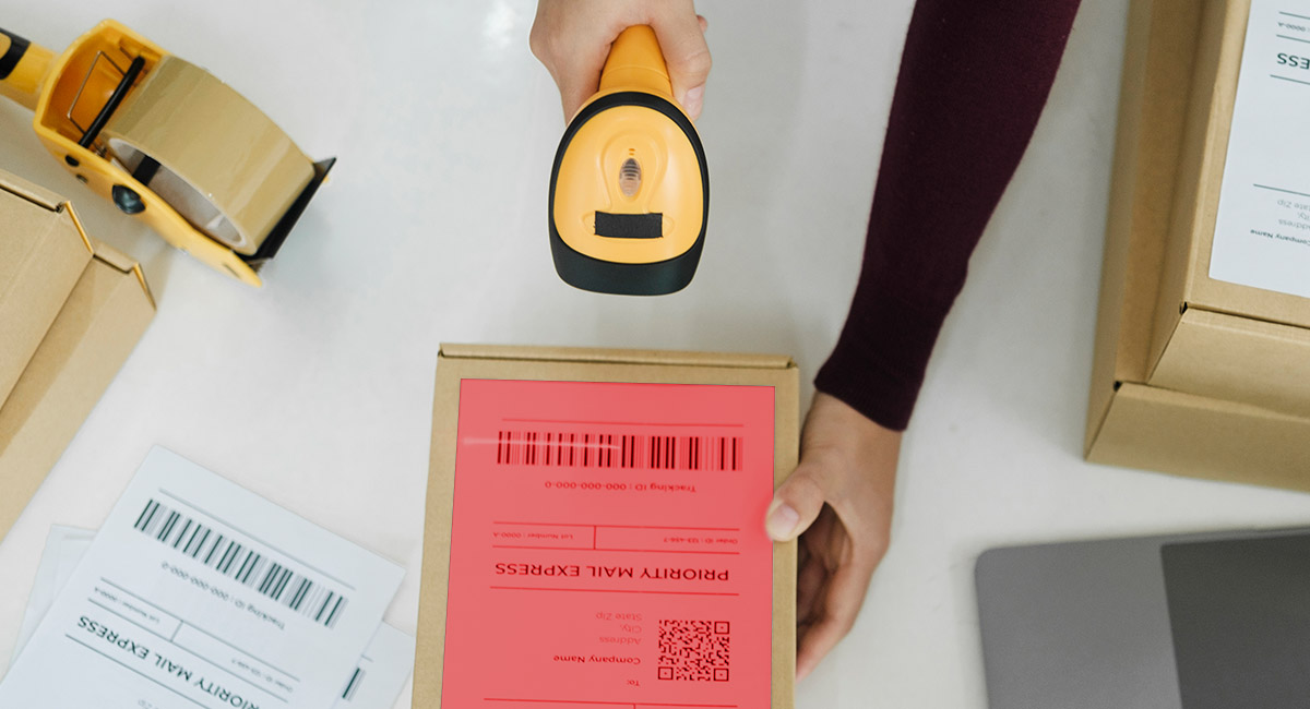 scanning colored barcode labels