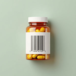Custom Barcoded Prescription Bottle